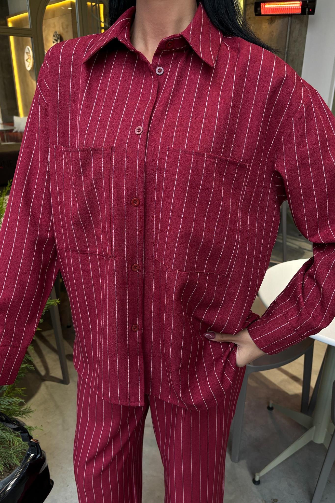 Palazzo Pantolonlu Çizgili Takım 10092 R8-B-K5