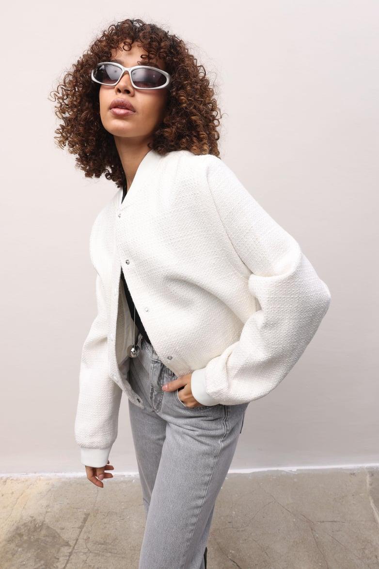 Paola Dokulu Bomber Ceket 6071-8