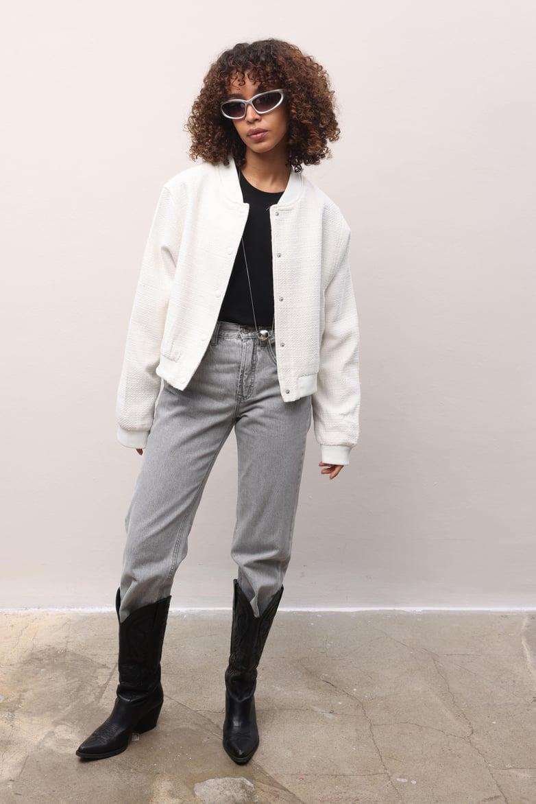 Paola Dokulu Bomber Ceket 6071-8