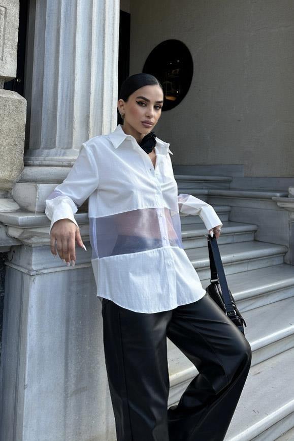 Raquel Organze Detaylı Gömlek 3330-08