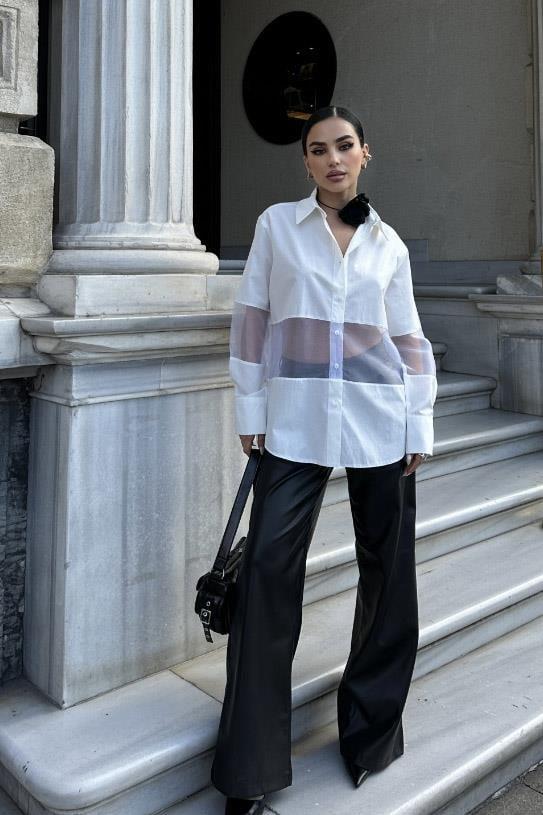 Raquel Organze Detaylı Gömlek 3330-08