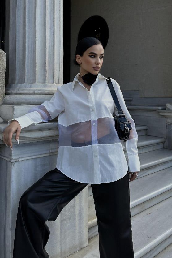 Raquel Organze Detaylı Gömlek 3330-08