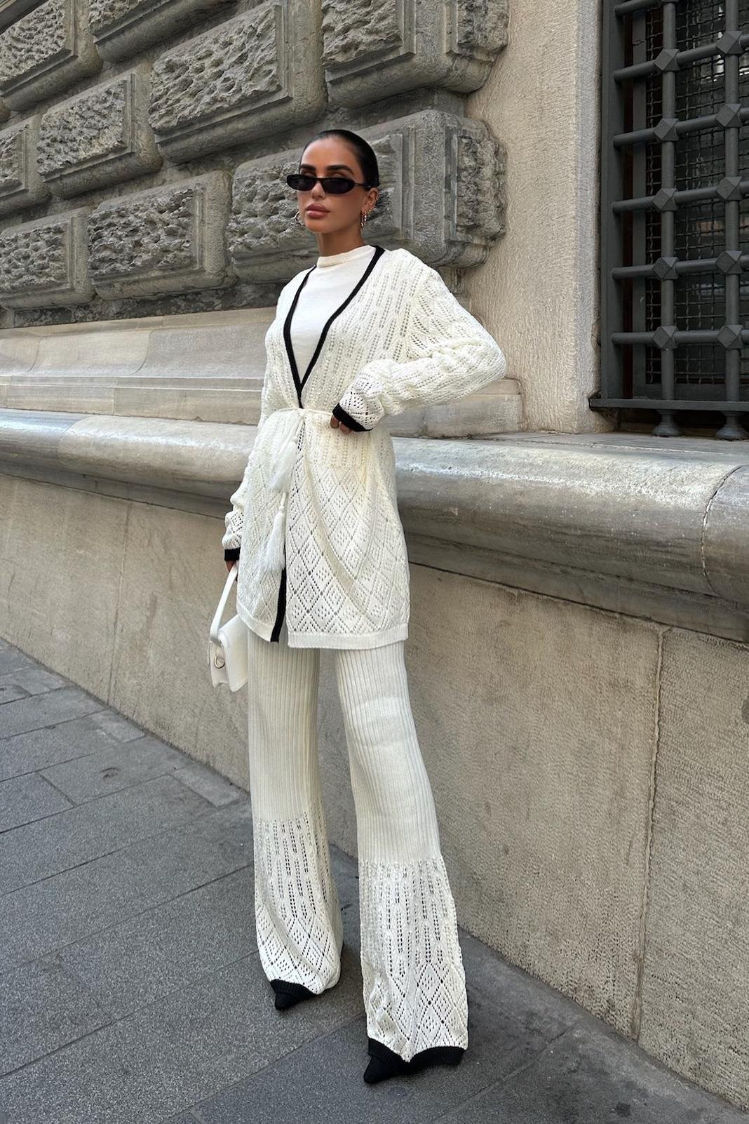 Selvia Ajurlu Biyeli Pantolon Takım 9957 R1-I-K5