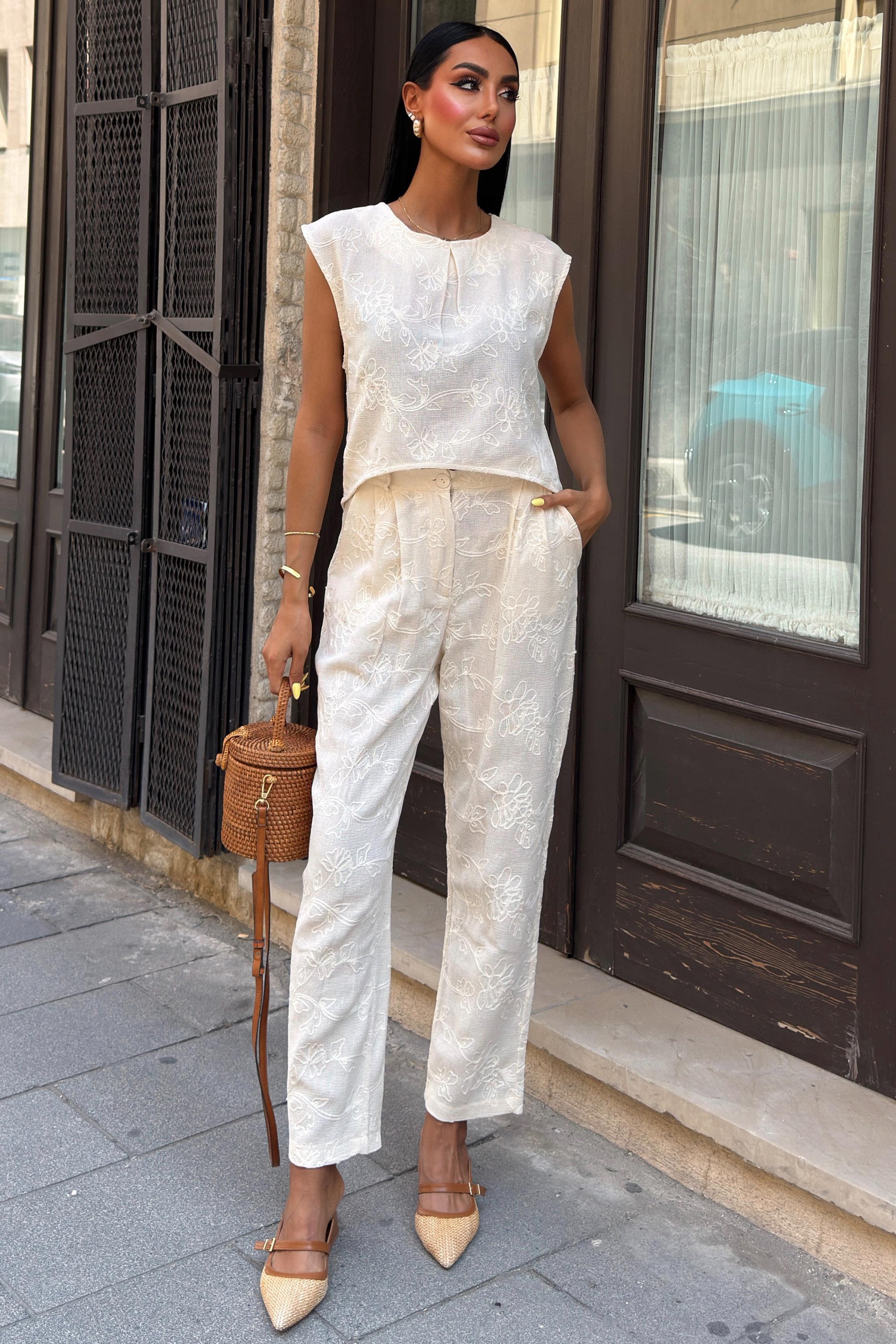 Shalina Süzüne Nakışlı Crop Takım 9796-08 R9-K-K5