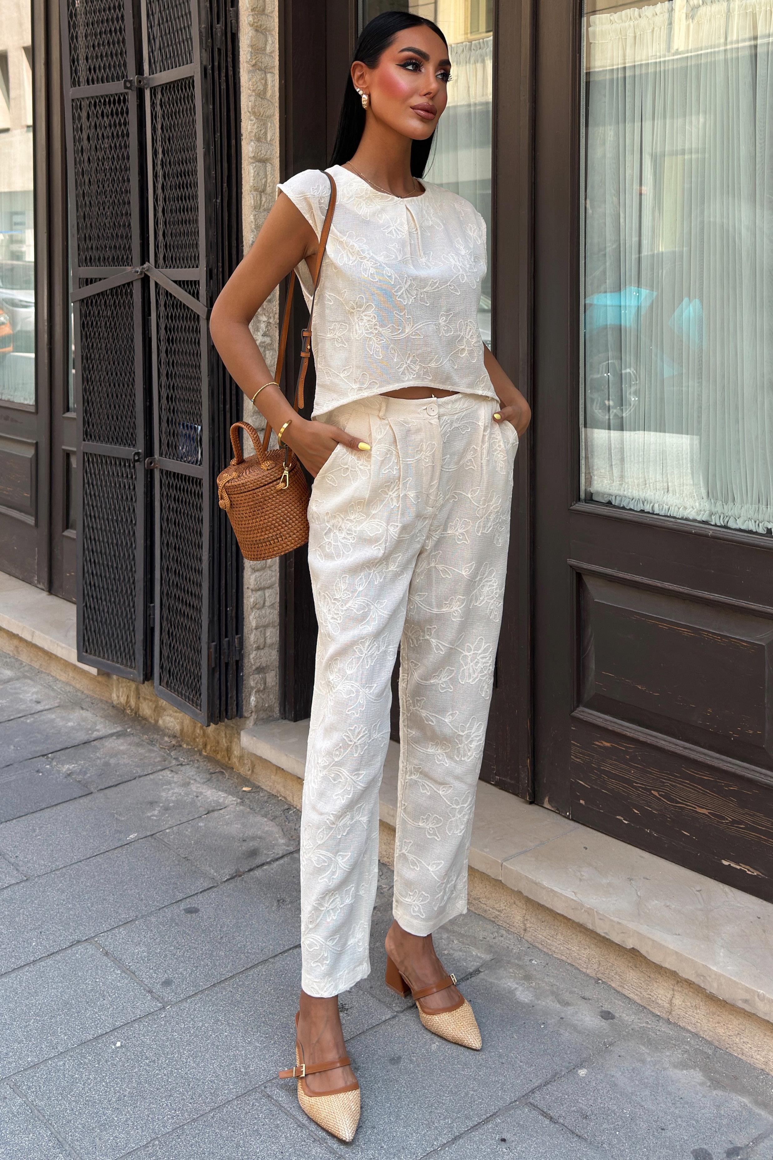 Shalina Süzüne Nakışlı Crop Takım 9796-08 R9-K-K5