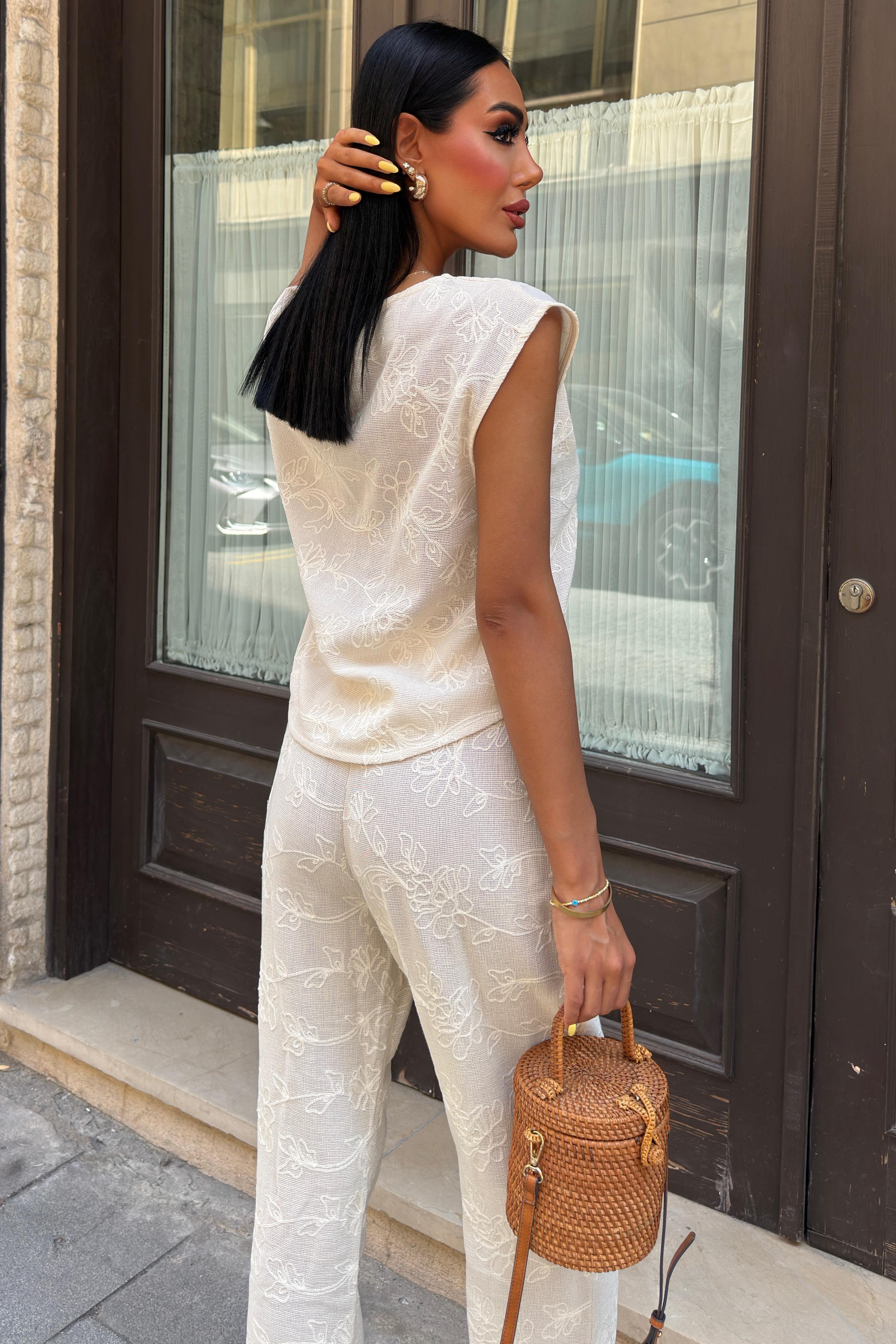 Shalina Süzüne Nakışlı Crop Takım 9796-08 R9-K-K5