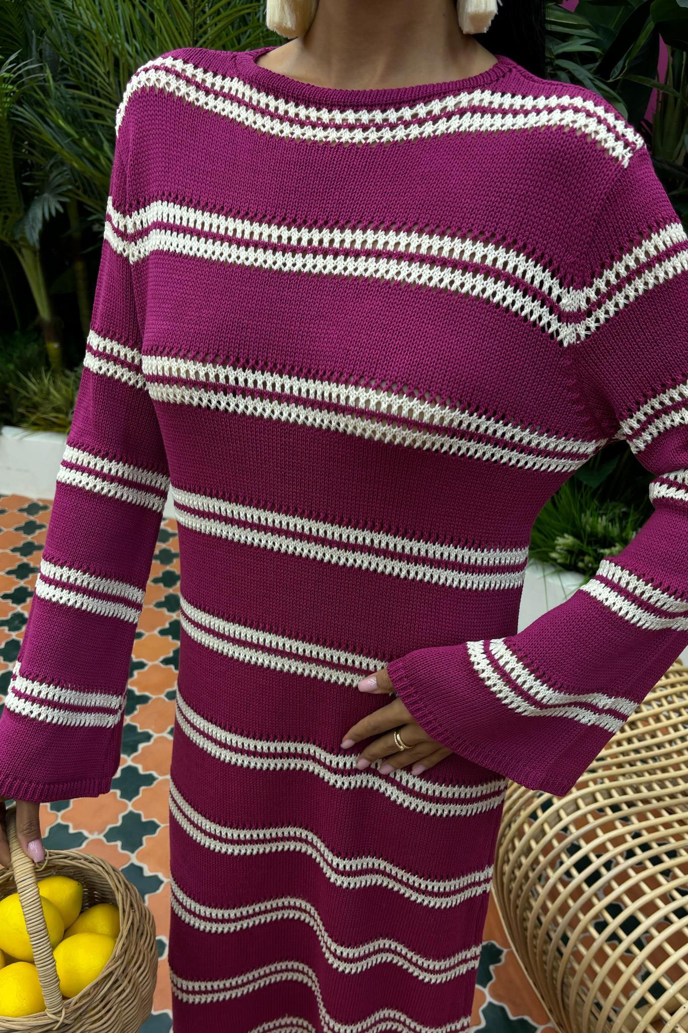 Sırt Dekolteli İspanyol Kol Triko Elbise 2848 R2-I-K5