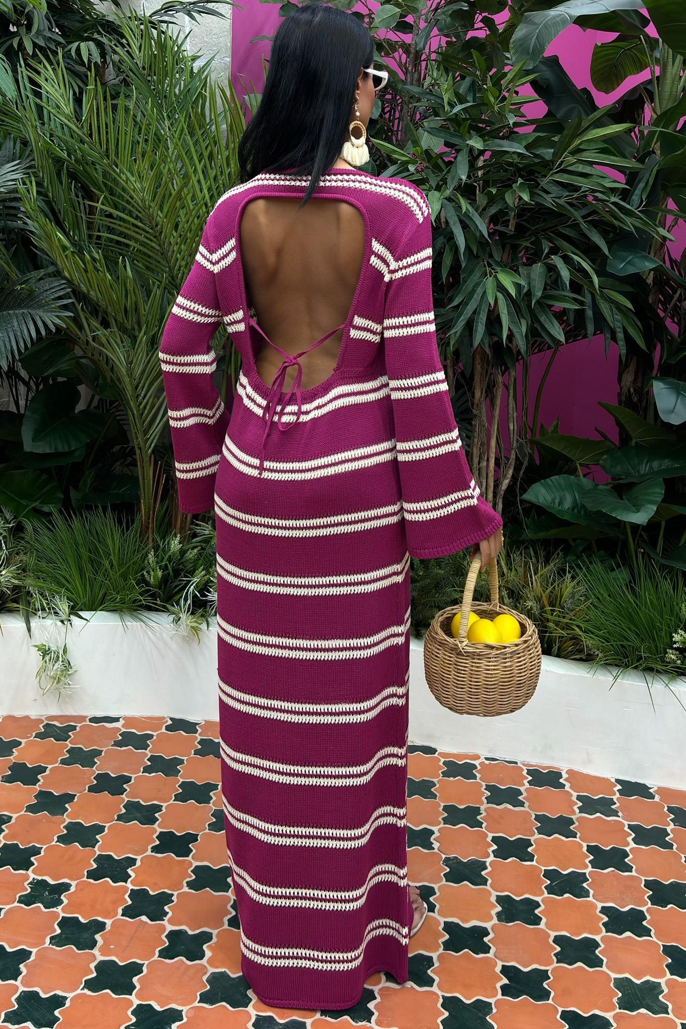 Sırt Dekolteli İspanyol Kol Triko Elbise 2848 R2-I-K5