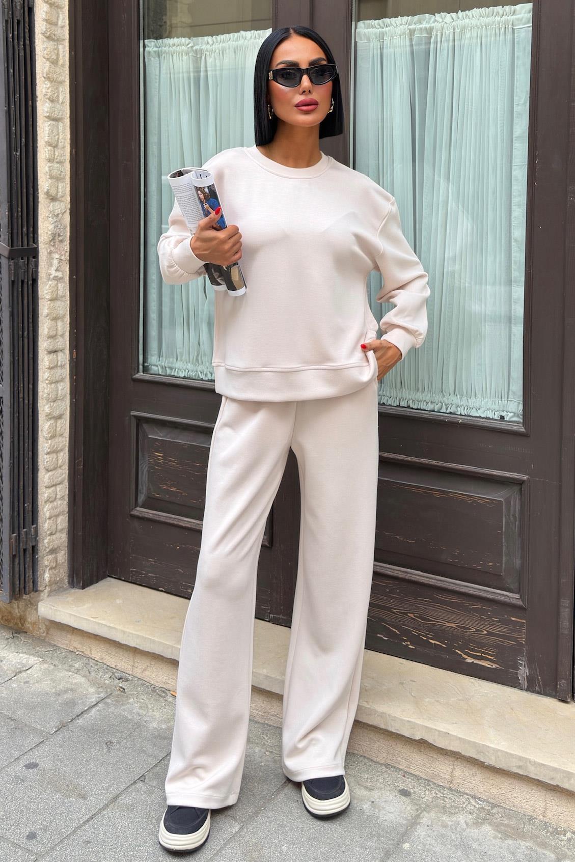 Sırtı Aksesuar Dekolteli Modal Takım 10253 R5-A-K1