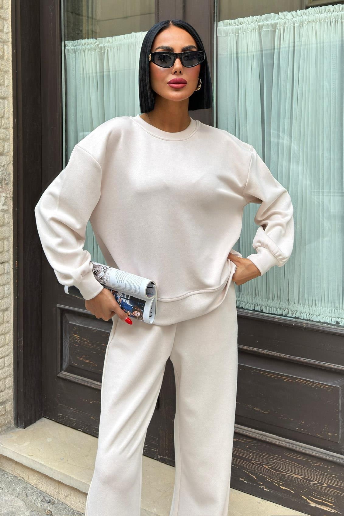 Sırtı Aksesuar Dekolteli Modal Takım 10253 R5-A-K1