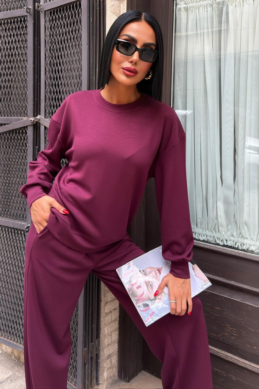 Sırtı Aksesuar Dekolteli Modal Takım 10253 R5-A-K1