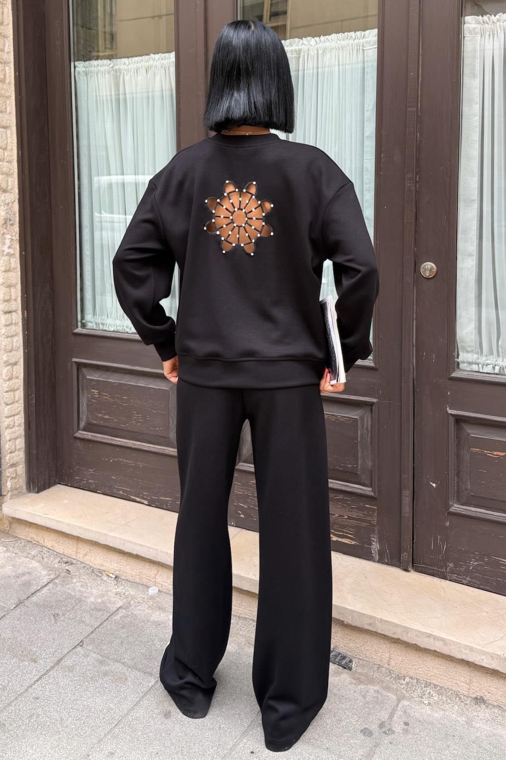 Sırtı Aksesuar Dekolteli Modal Takım 10253 R5-A-K1