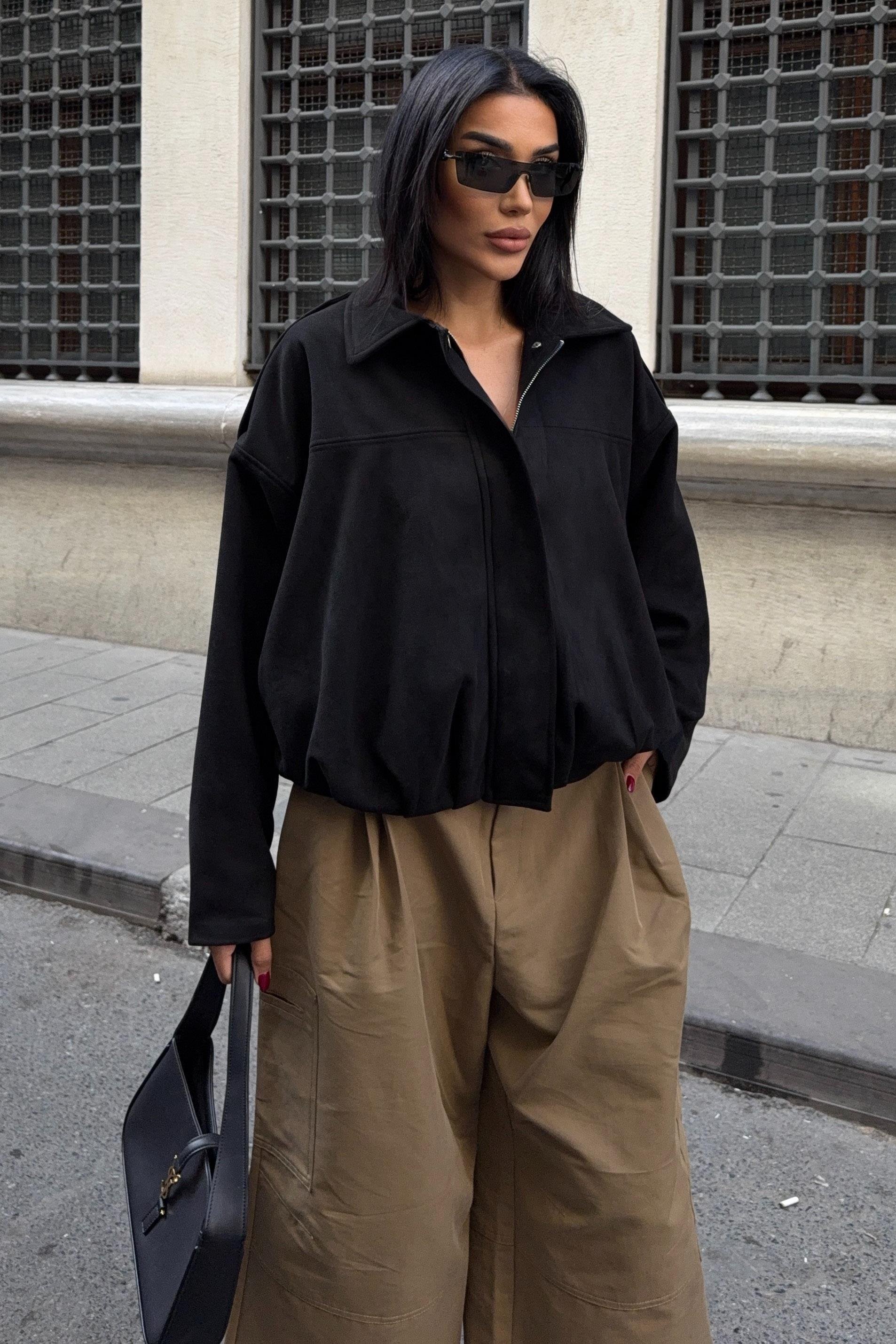 Süet Kumaş Premium Bomber Ceket 6129