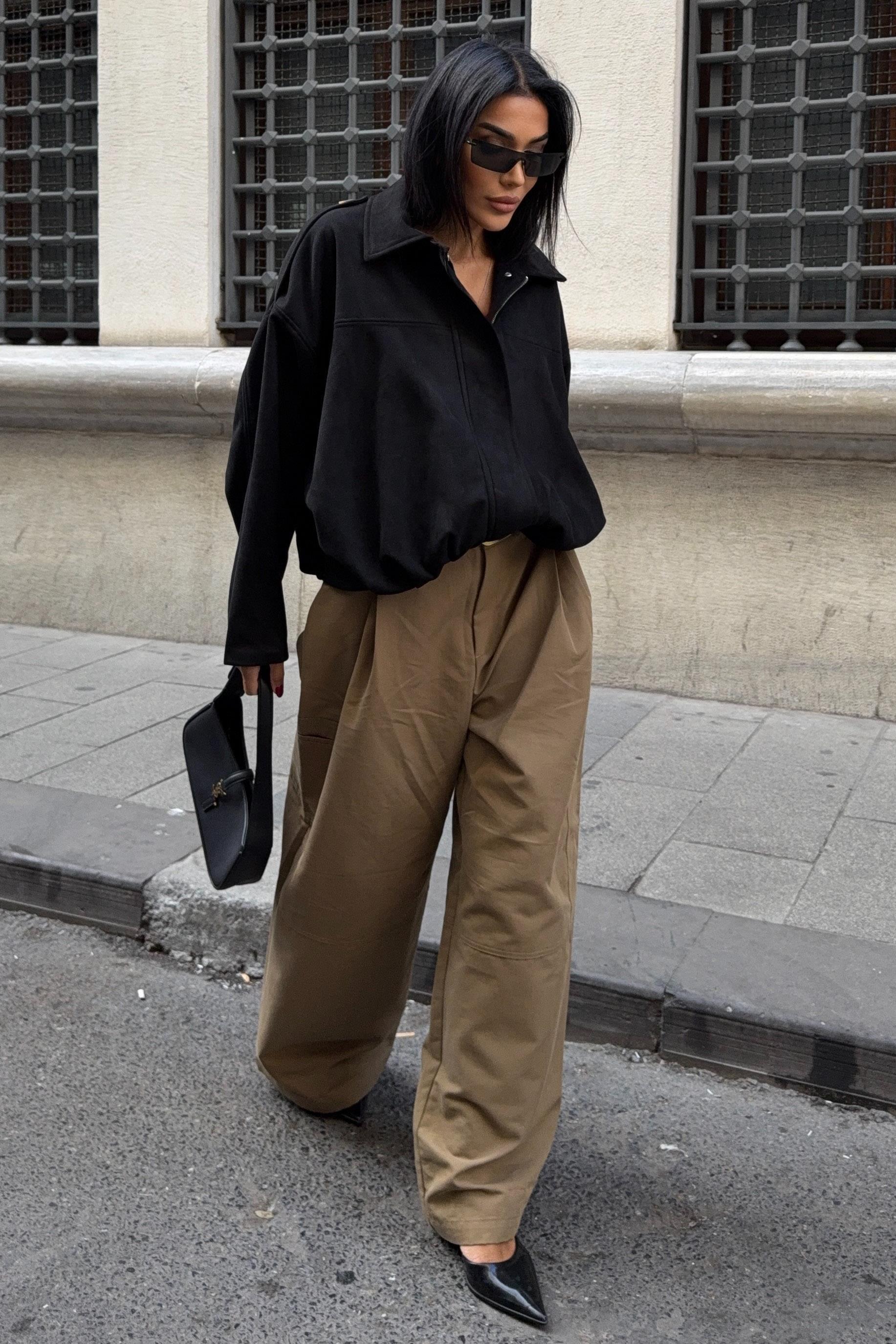 Süet Kumaş Premium Bomber Ceket 6129