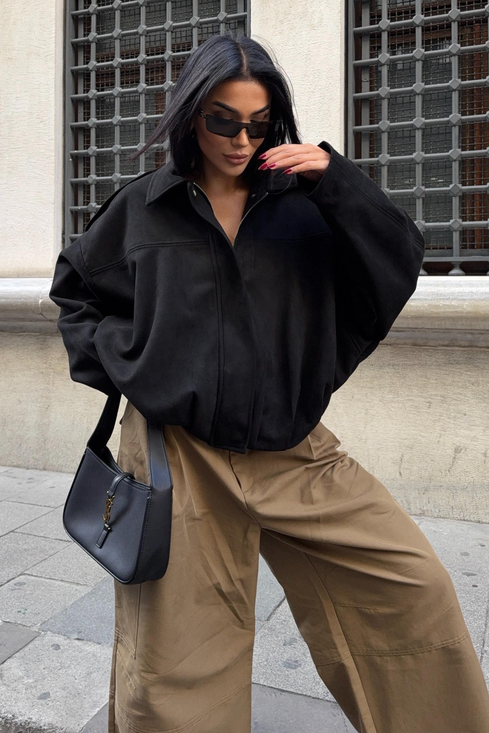 Süet Kumaş Premium Bomber Ceket 6129