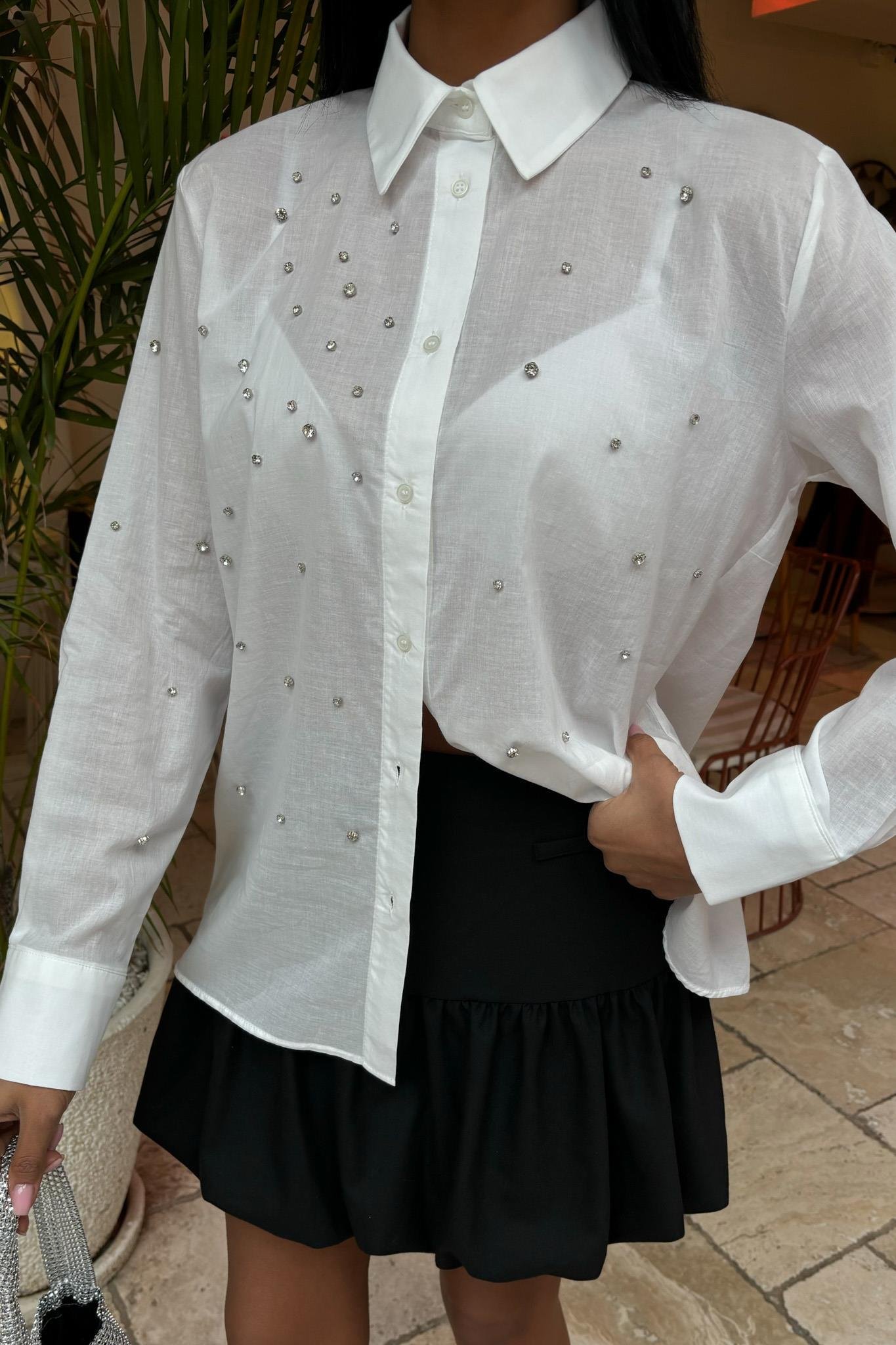 Taş Çakımlı Vual Gömlek 3443 R7-A-K4