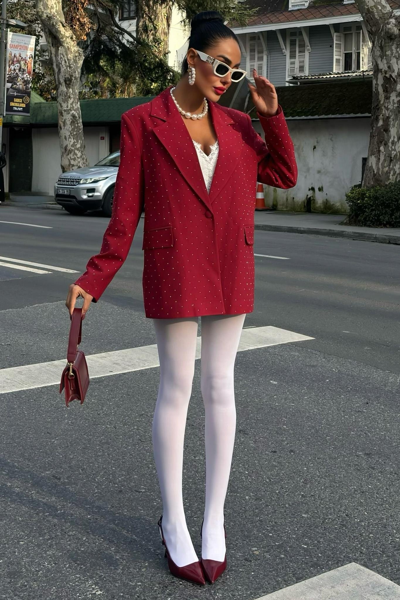 Taş Detaylı Premium Blazer Ceket 6122 R7-D-K3