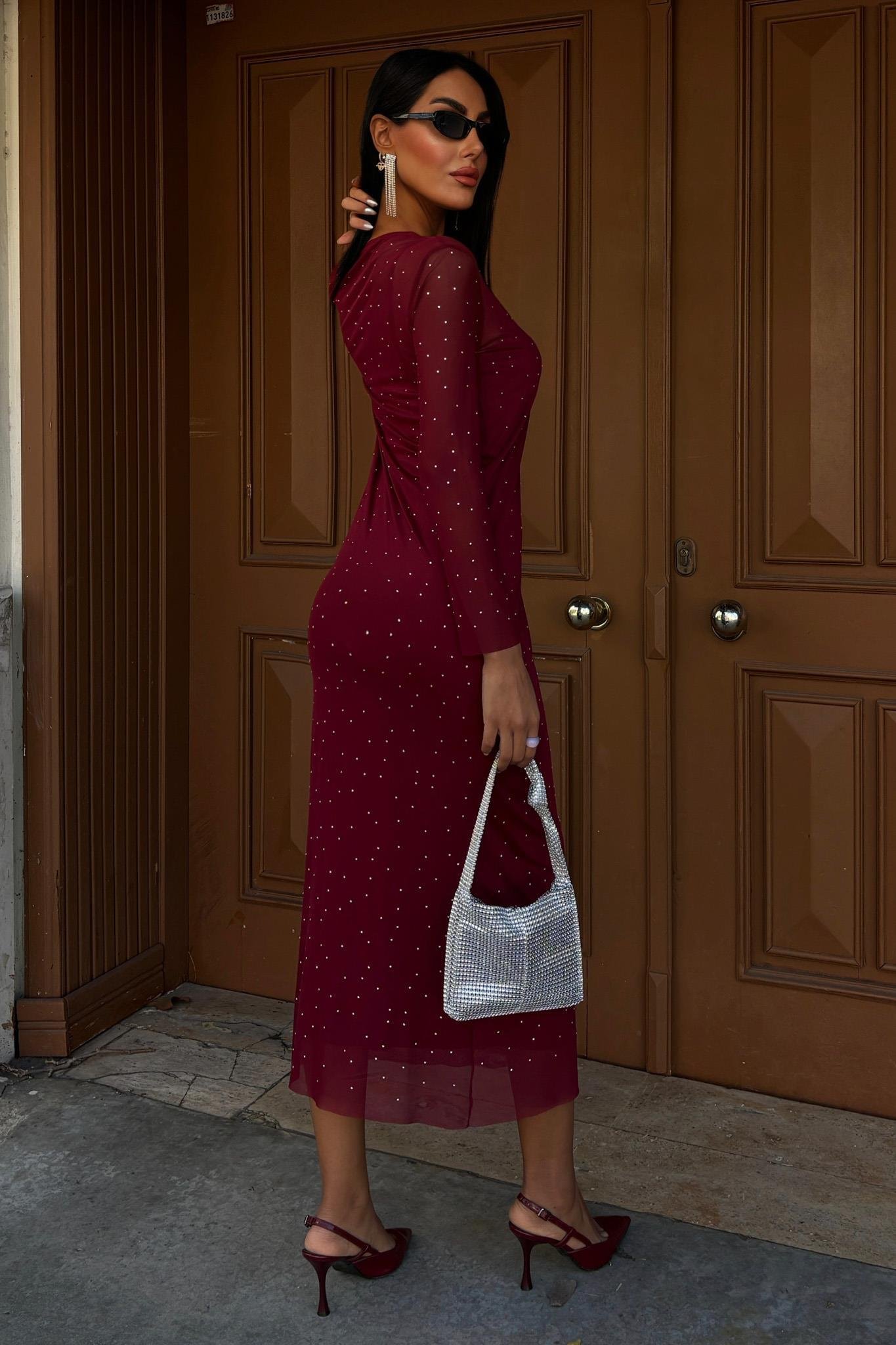 Taş İşlemeli Premium Tül Elbise 2829 R5-H-K3