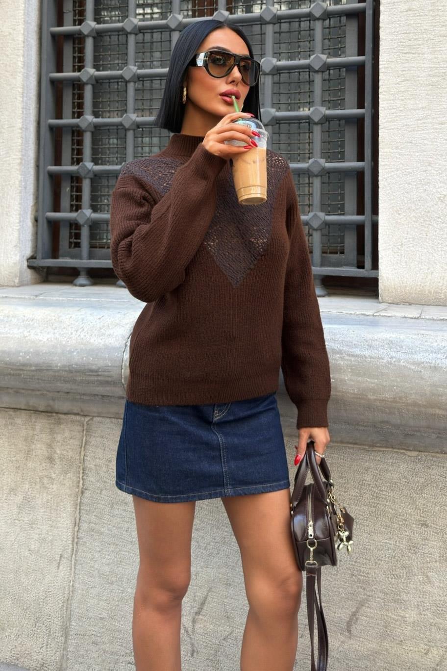 V Ajurlu Triko Kazak 1368 R1-D-K1