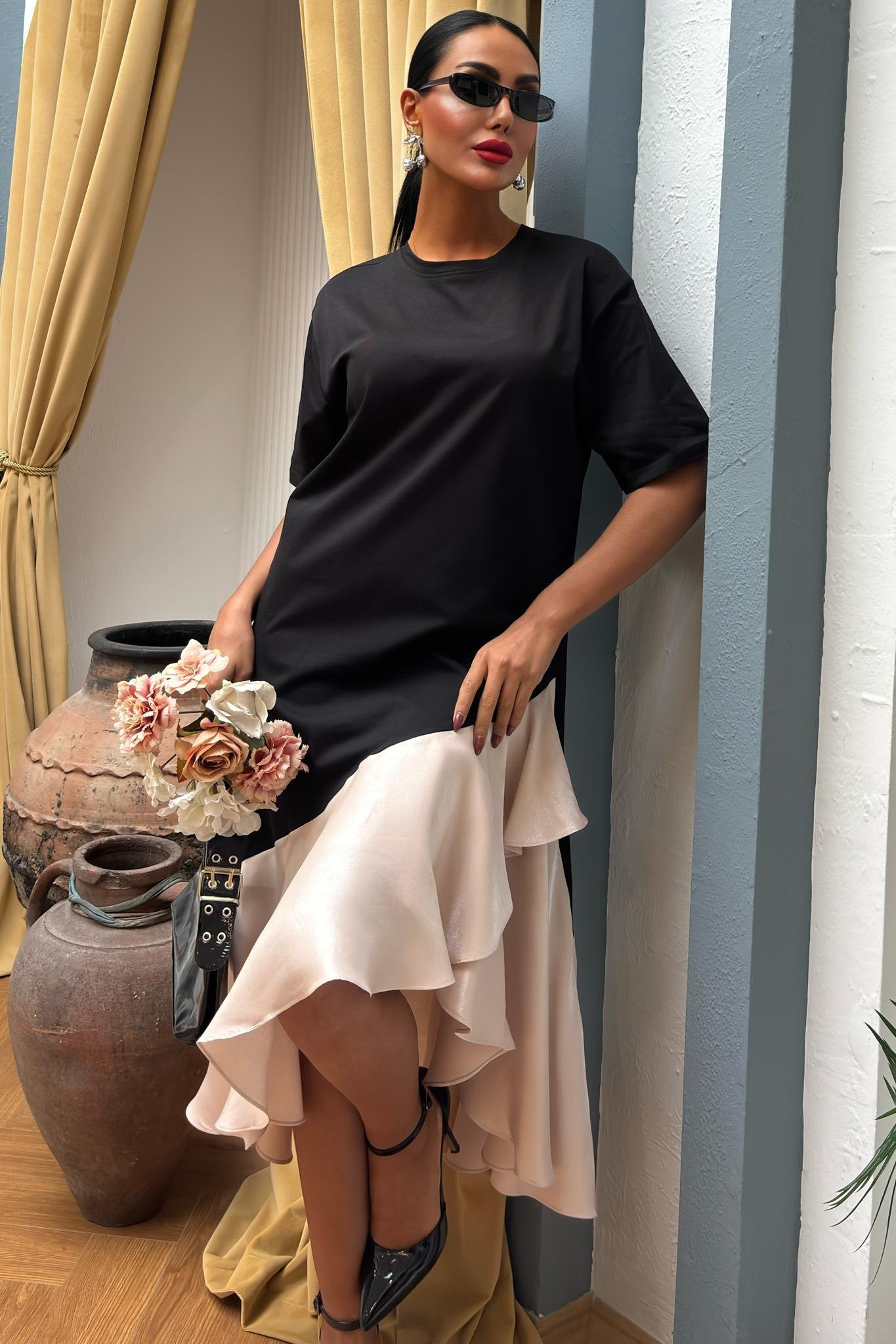 Volanlı Süprem Elbise 2864 R10-C-K3