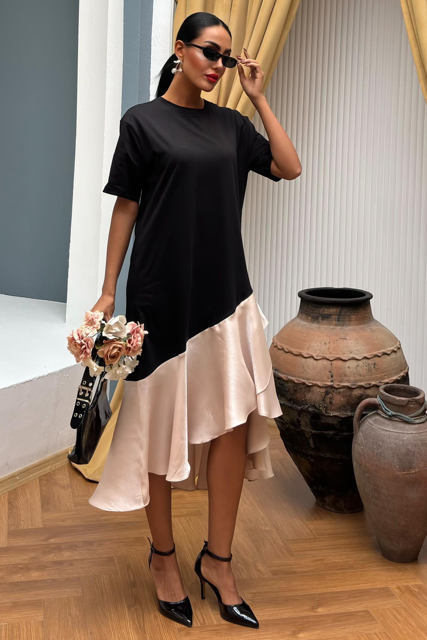 Volanlı Süprem Elbise 2864 R10-C-K3