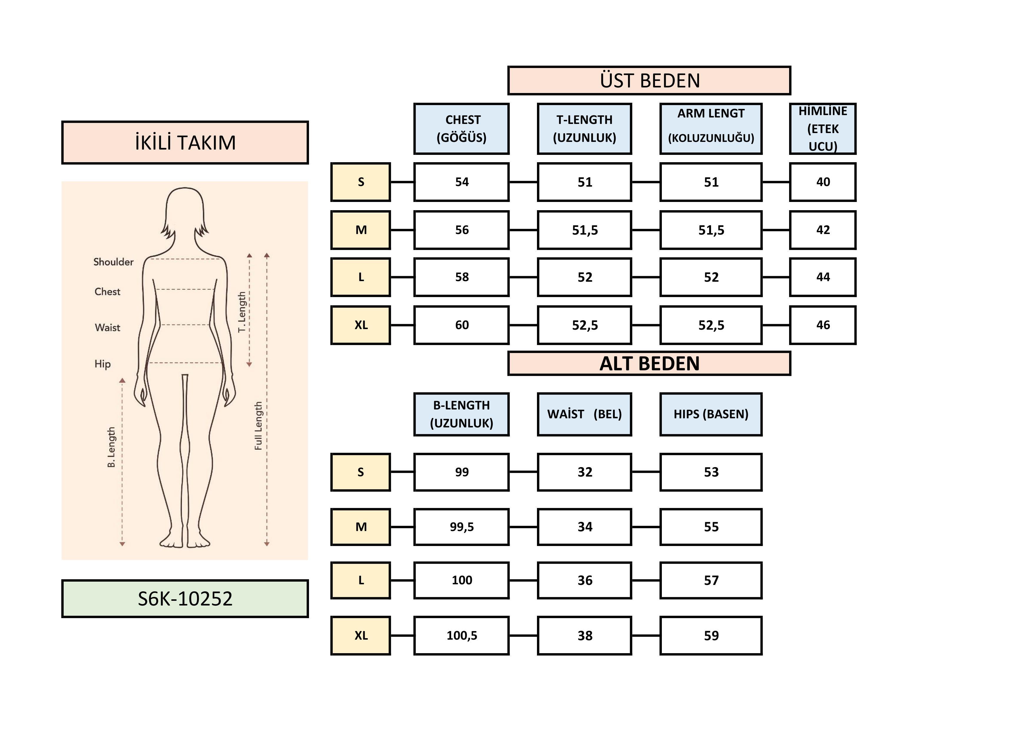 Yaka ve Etek Ucu Garnili Modal Takım 10252 R5-D-K1