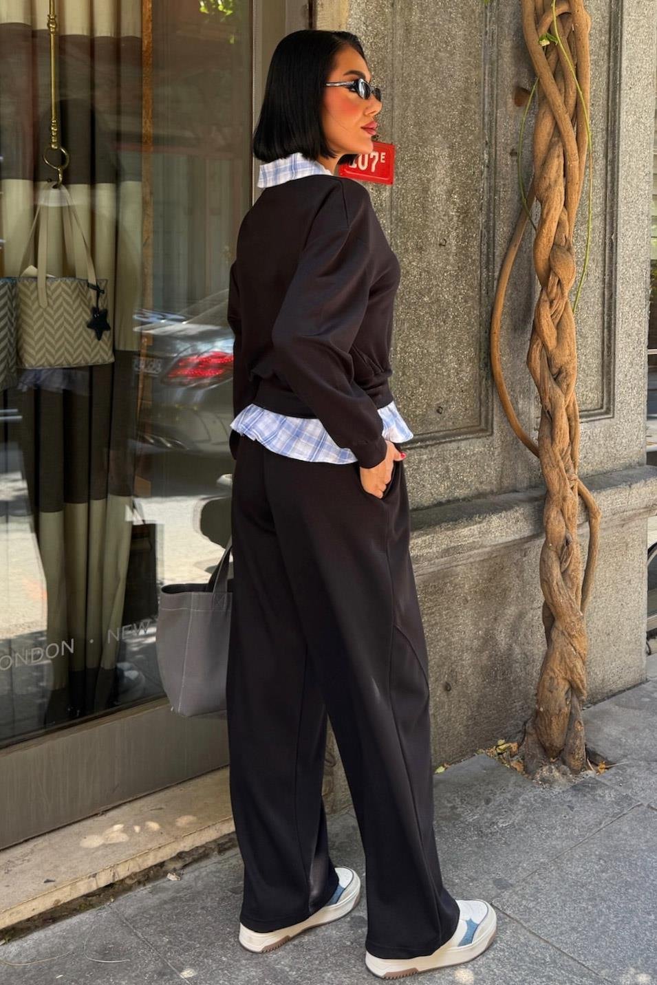 Yaka ve Etek Ucu Garnili Modal Takım 10252 R5-D-K1