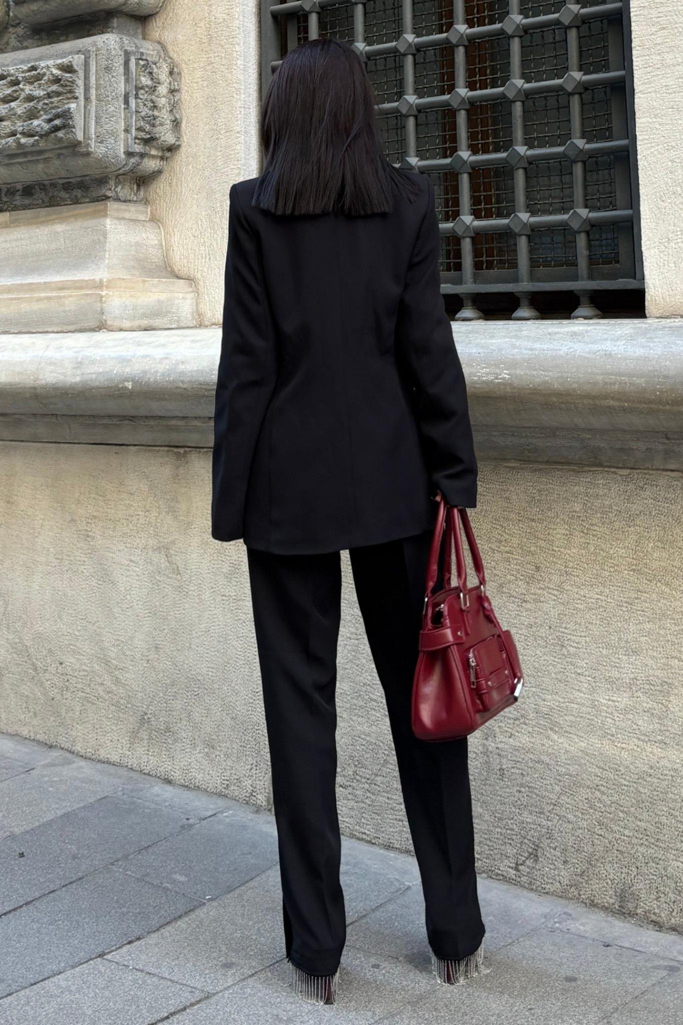 Yaka ve Paçaları Püsküllü Takım Elbise 10043 R8-D-K3