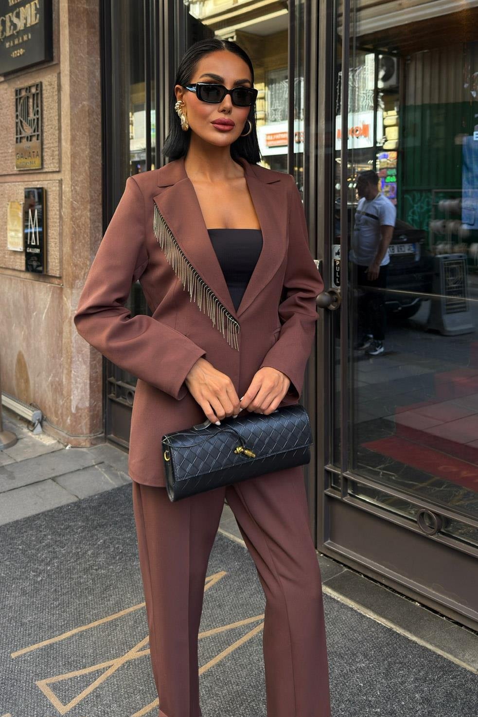 Yaka ve Paçaları Püsküllü Takım Elbise 10043 R8-D-K3