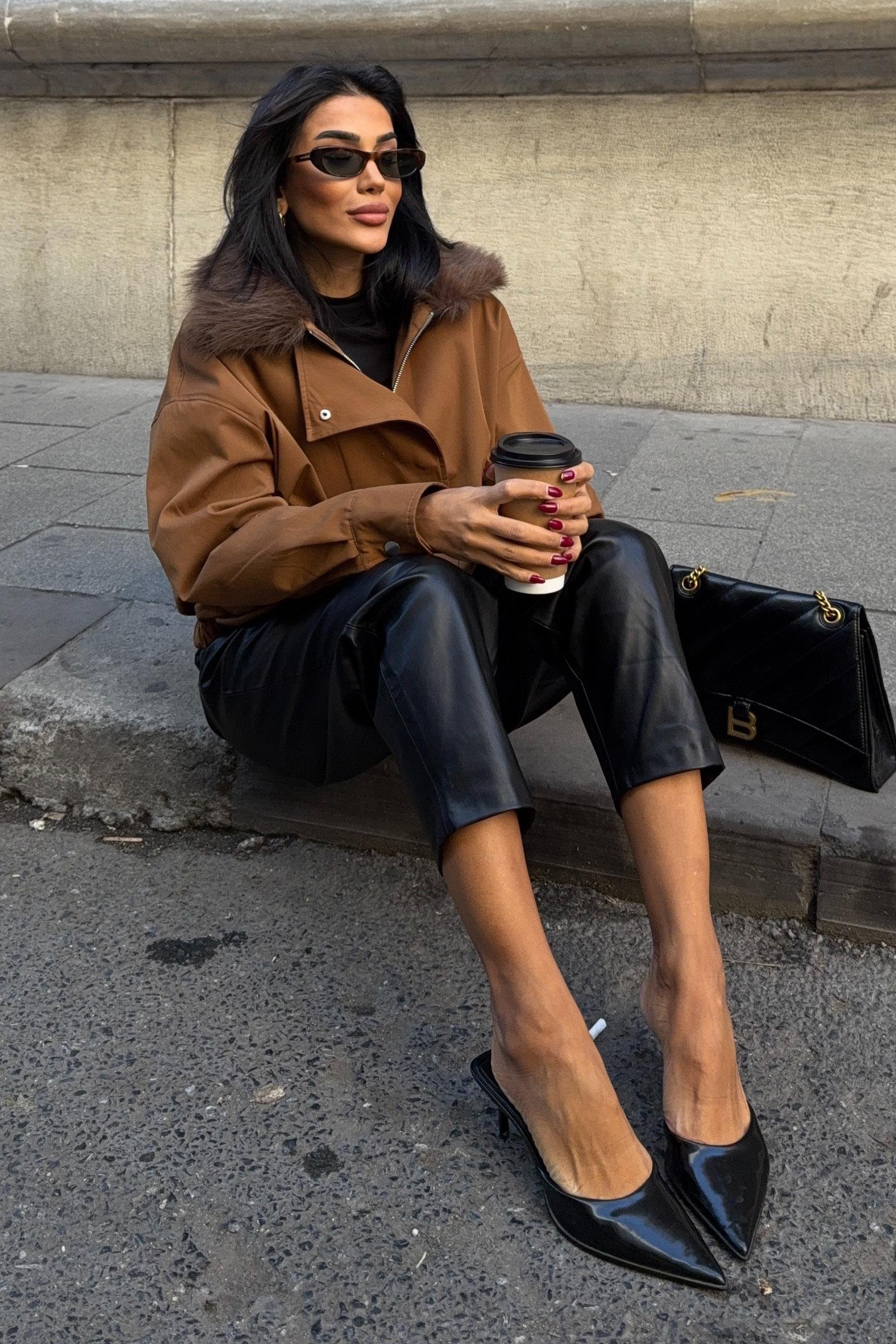 Yakası Kürklü Parka Bomber Ceket 6136