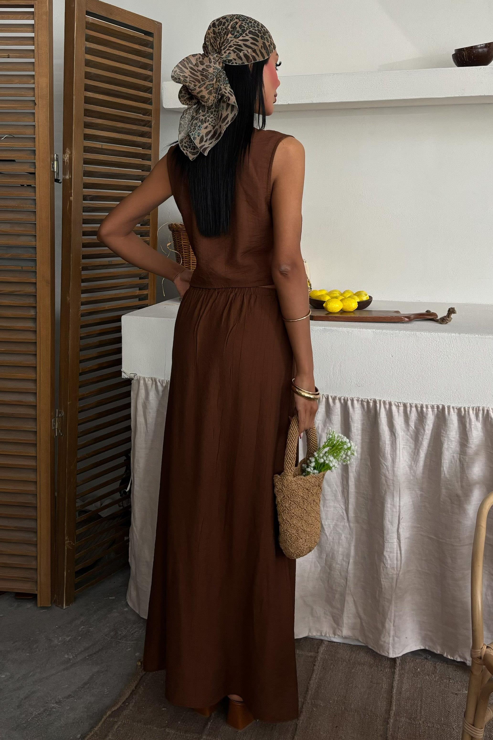 Yelek Önden Bağlamalı Uzun Etekli Takım 10192 R6-D-K3