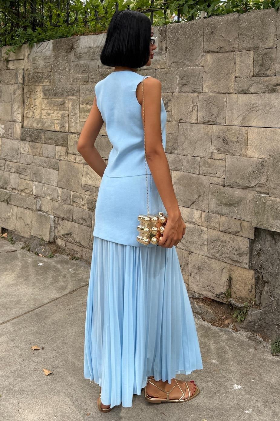 Yelekli Ve Pilise Etekli Triko Takım 10001 R2-D-K2