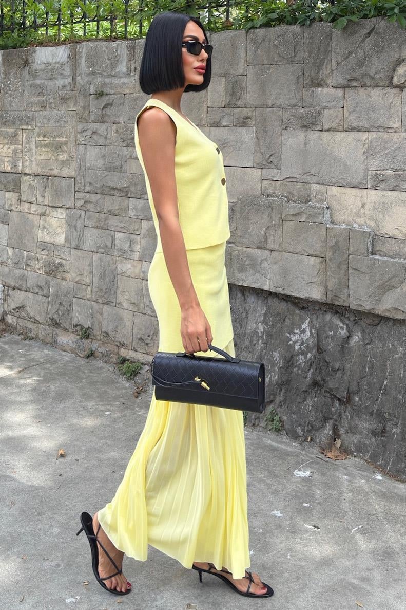 Yelekli Ve Pilise Etekli Triko Takım 10001 R2-D-K2