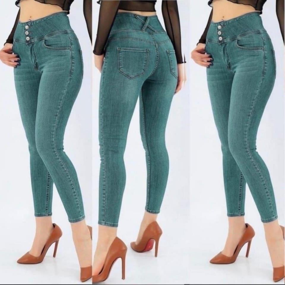 Yüksek Bel Likralı Kot Pantolon