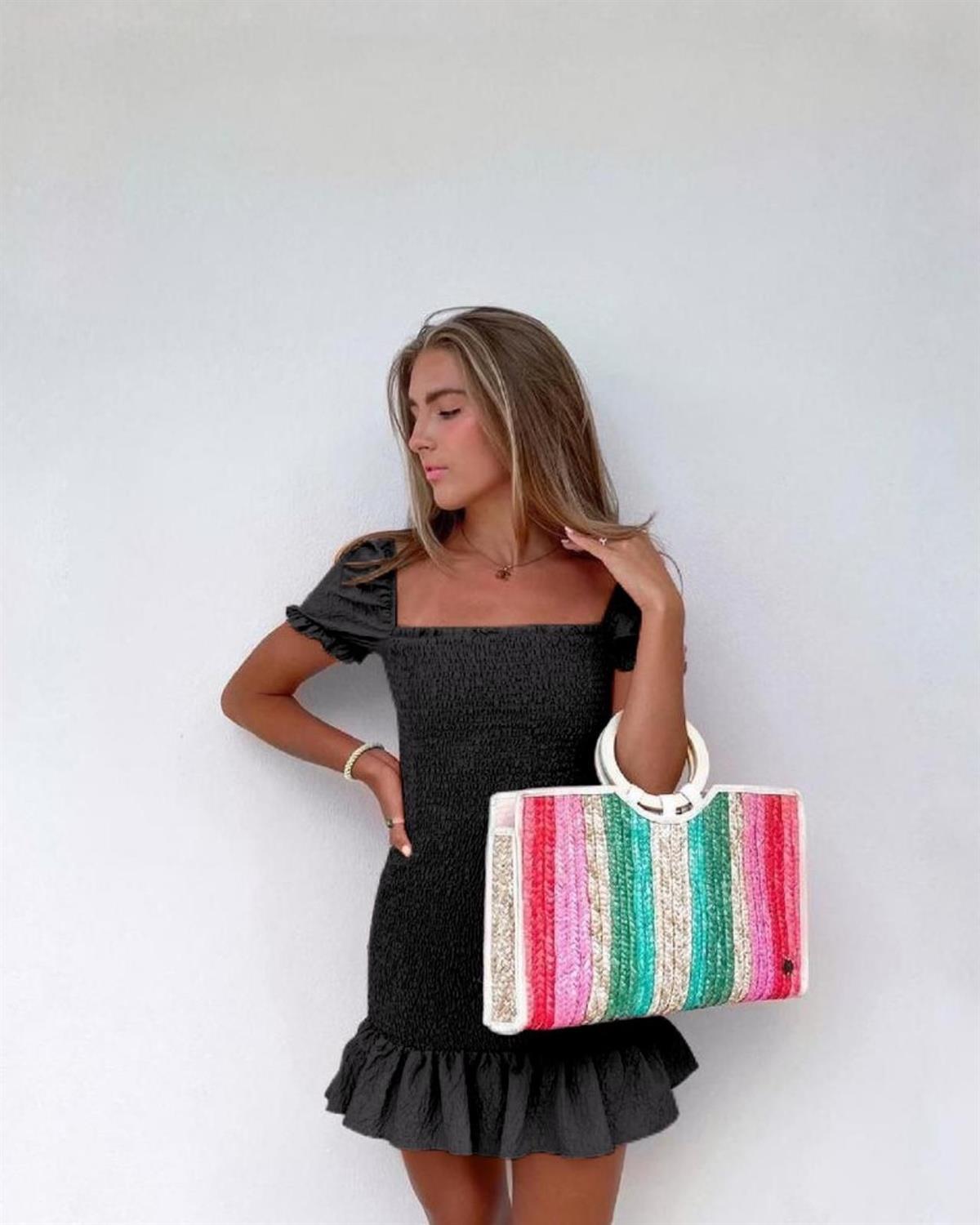 Zr model full gipeli elbise - SİYAH