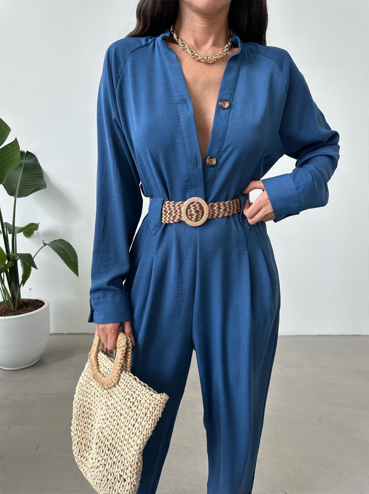 Zr model kemerli tulum -SAKS