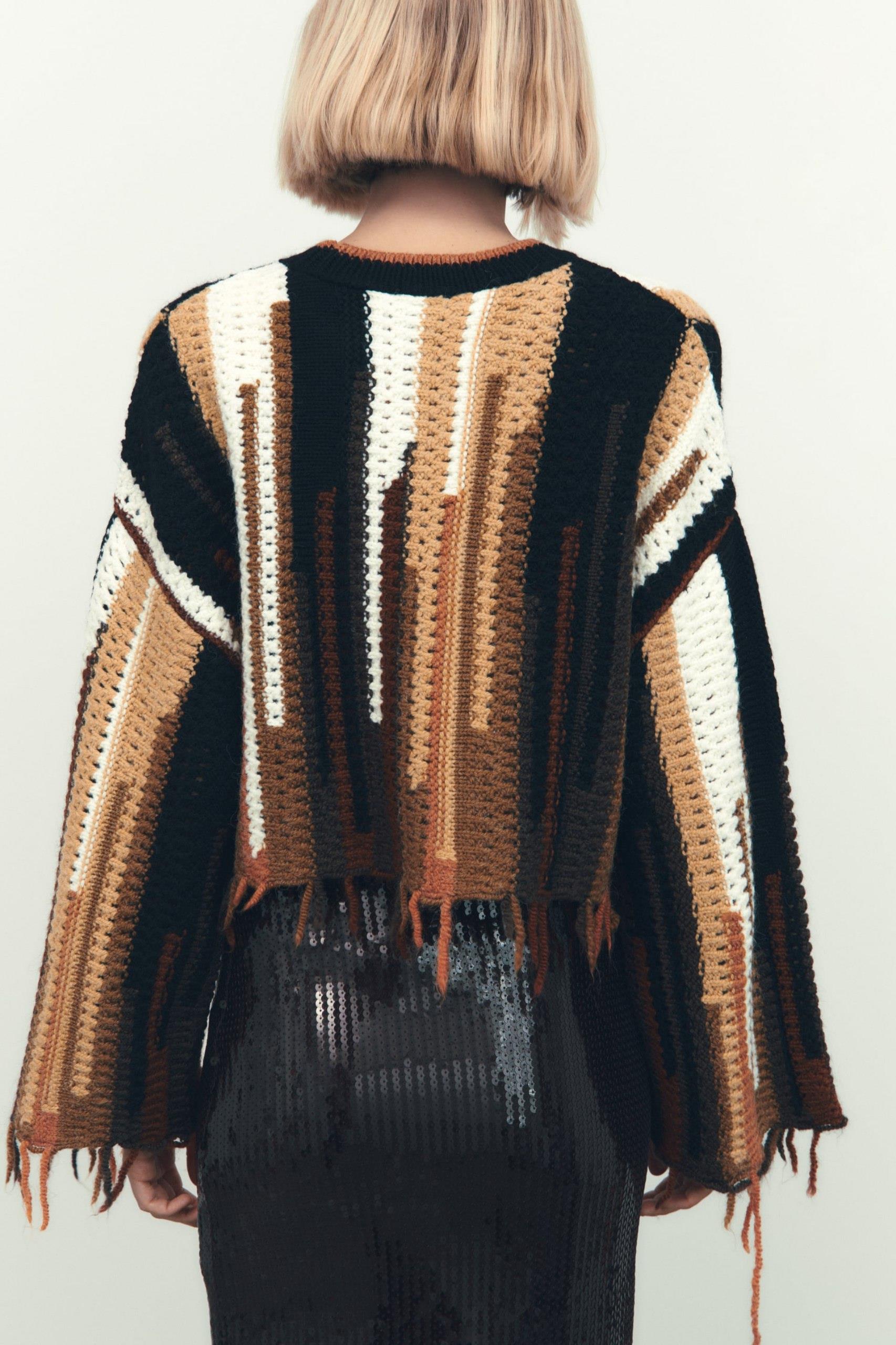 Zr model renkli crop triko - MULTİ