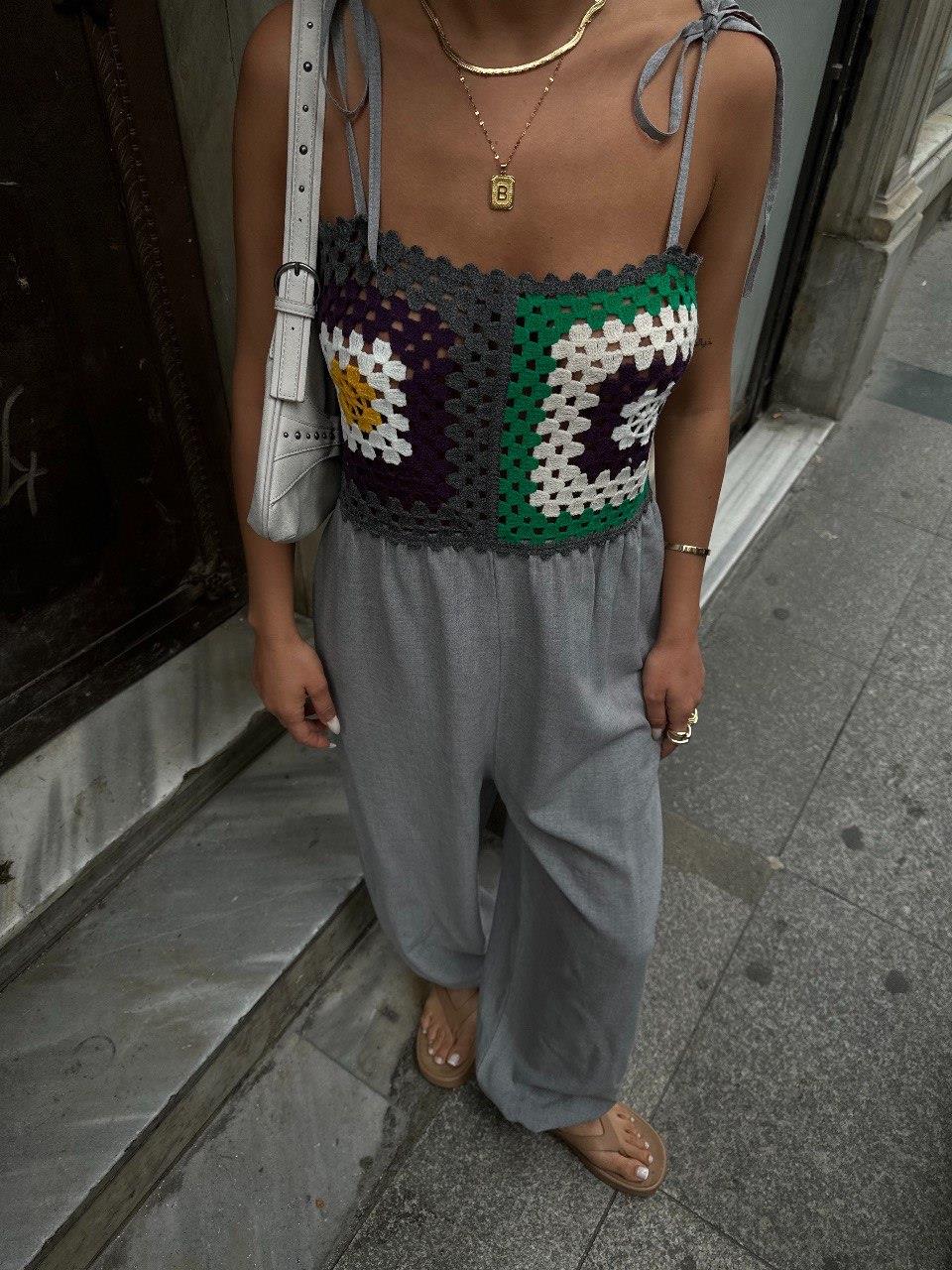 Zr Model Yaka Detay Premium Tulum - Gri