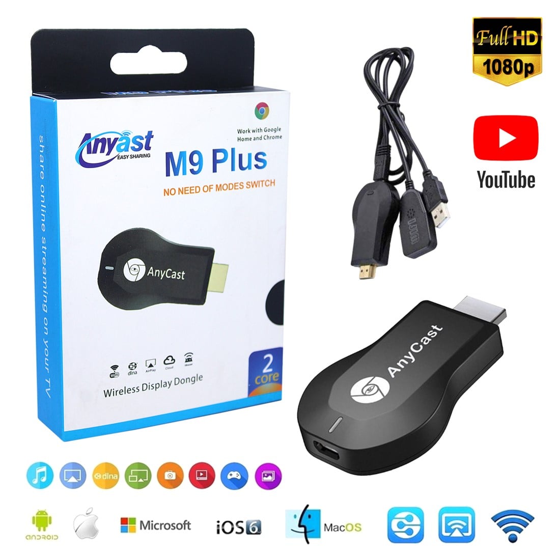 Acl Anycast Kablosuz Hdmı Görüntü Aktarıcı M9 Plus - Elk-03421