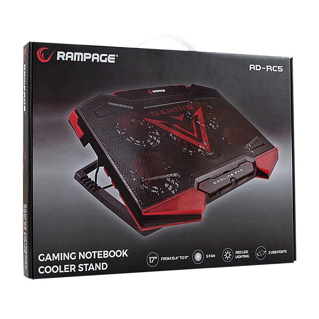 Addison Rampage AD-RC5 Siyah 5 Fan 2 Usb Notebook Sogutucu Stand - 30450