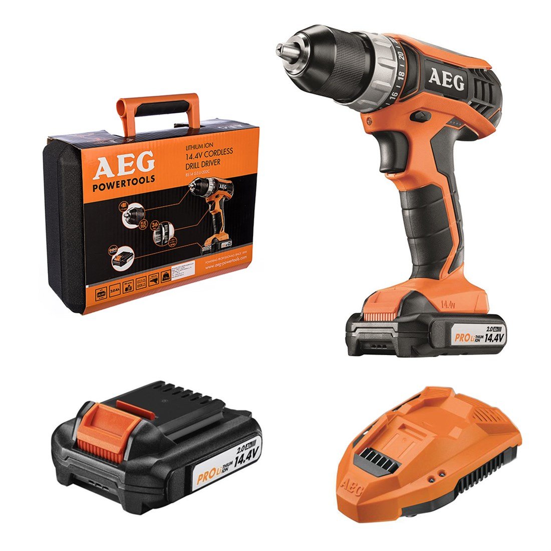 Aeg BS 14 G3 LI Çift Akülü Matkap (Lithium ion 14.4 V; 2.0 Ah) T4935451093