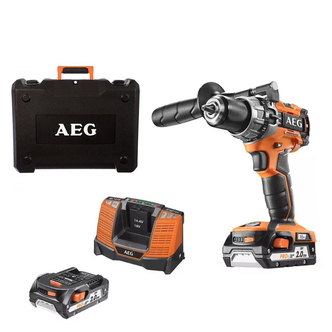 AEG BSB18 C2 BL-202C 18 V 2 Ah Kömürsüz Akülü Darbeli Matkap T4935464096