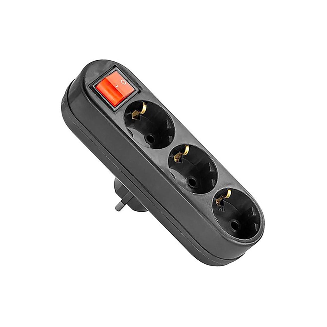 Alkan Smart Soket 3Lü Golyad Anahtarlı Priz Siyah Ss3aglsb