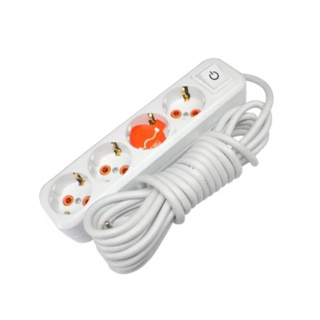 Asel 4'Lü Grup Priz Anahtarlı 3mt - HRD-010882