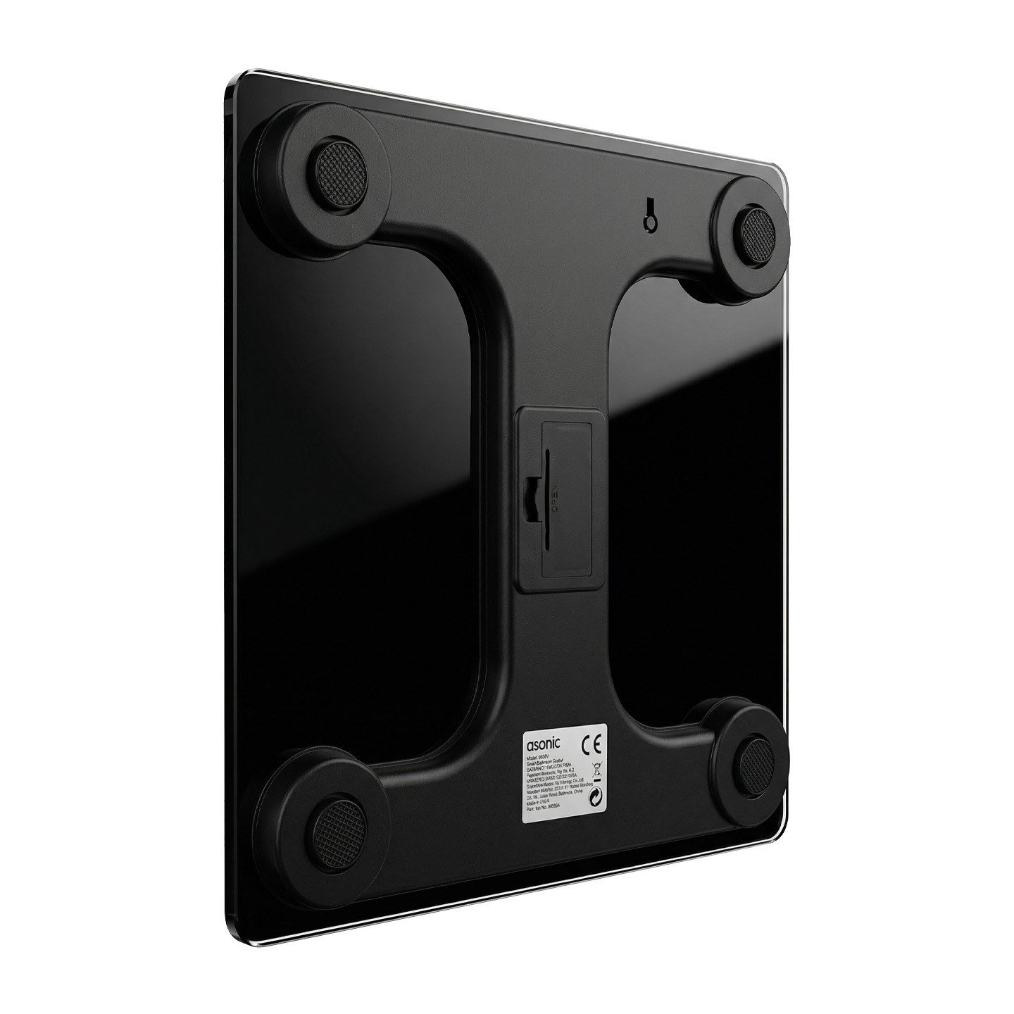 Asonic BS260 Siyah 260*260Mm - 2*AAA Pil Hediyeli Dijital Bluetooth Baskül - 42198