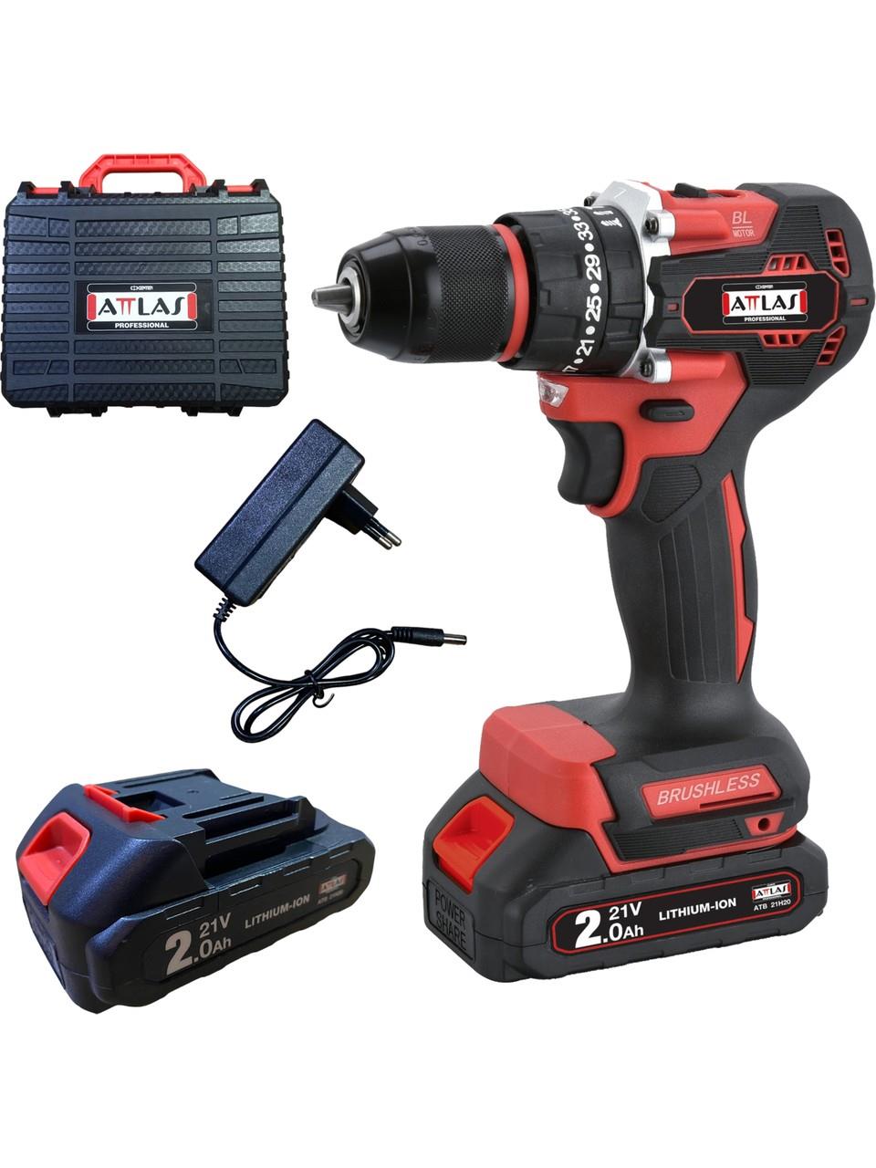 ATTLAS Atb 21 Blpd-202c 2x 2.0 Ah Çift Akülü Kömürsüz Darbeli Matkap  - A0104075