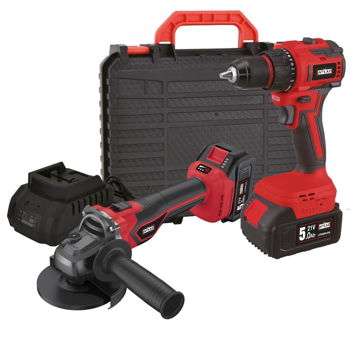 Attlas ATBL 21 2'Lİ Kömürsüz Set Akülü Matkap + Taşlama - A0104099