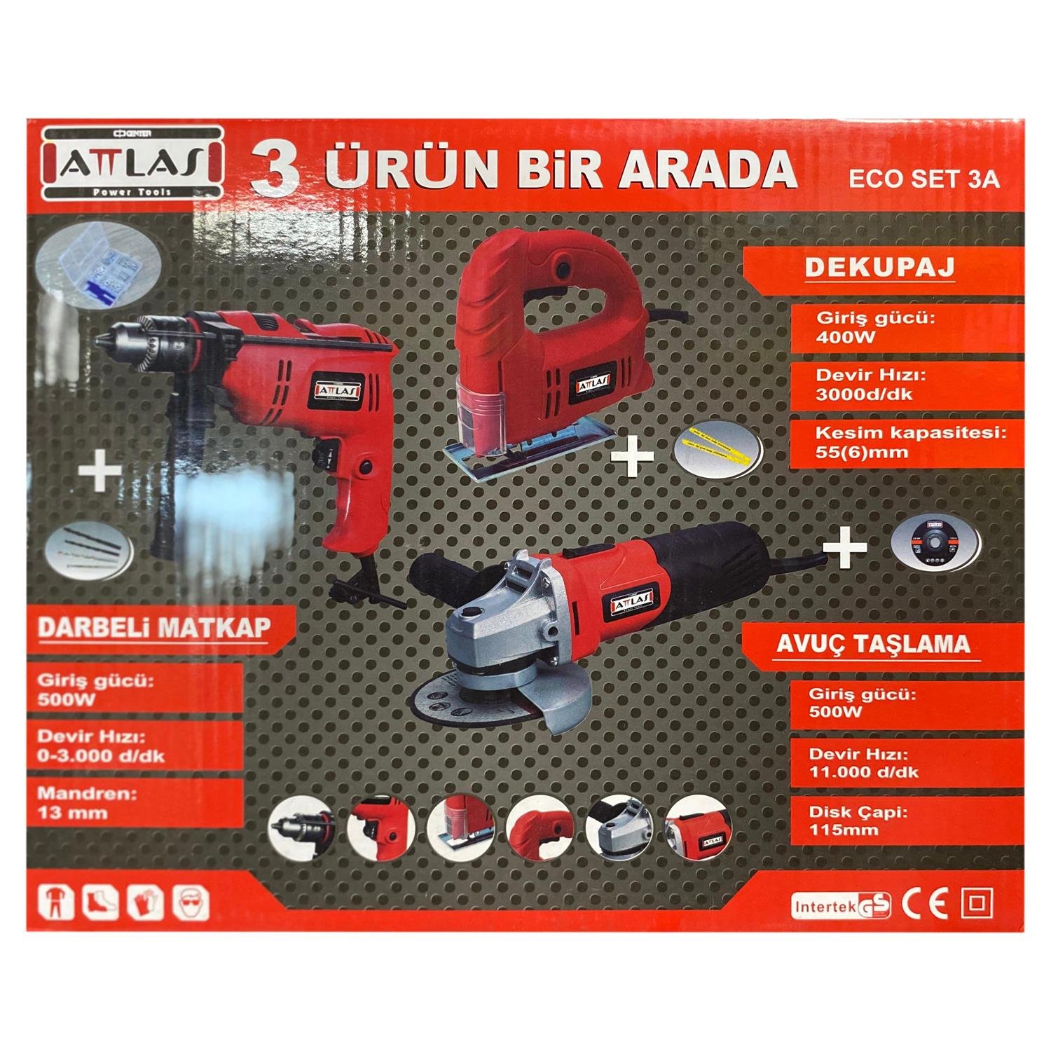 Attlas ECO SET 3A (MATKAP + TASLAMA + DEKUPAJ) Set - A0107009