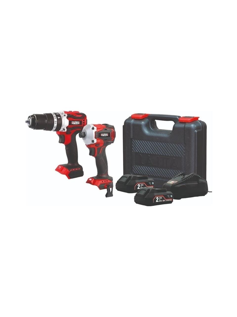 ATTLAS PRO-ATBL 2’li Kömürsüz Set (Pro Atbl 18 Id2 + Pro Atbl 18 Pd) 2 Ah Çift Akülü - A0104080