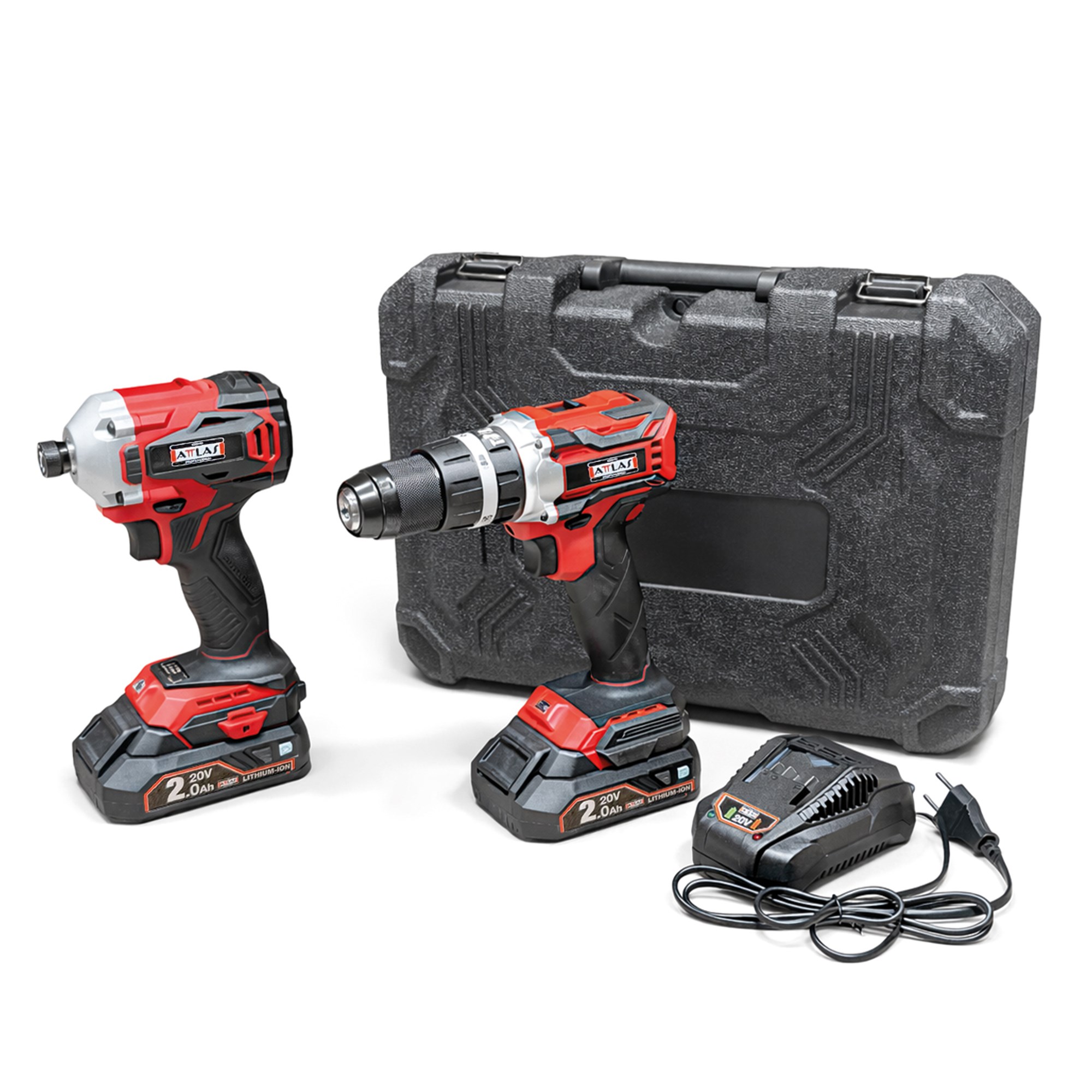 ATTLAS PRO-ATBL 2’li Kömürsüz Set (Pro Atbl 18 Id2 + Pro Atbl 18 Pd) 2 Ah Çift Akülü -A0104080